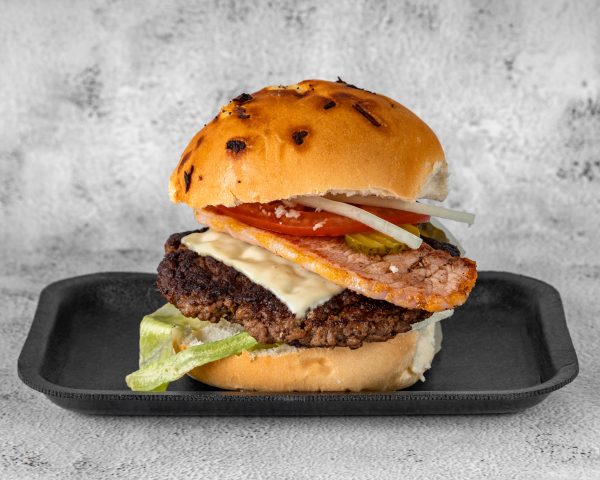 7oz Banquet Burger with Cheese and Peameal Bacon
