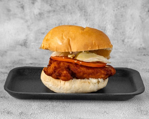 Chicken Schnitzel on a Kaiser Bun