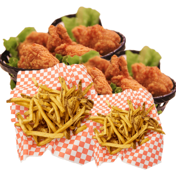 Family Wings (3lbs) with Family Fry
